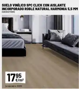 Brico Depôt Spc - suelo vinílico click con aislante incorporado roble natural harmonia oferta