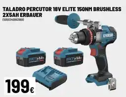 Brico Depôt Elite - taladro percutor 18v 150nm brushless 2x5ah erbauer oferta