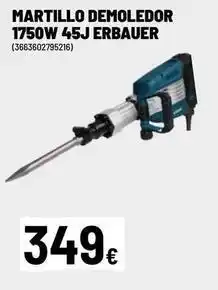 Brico Depôt Erbauer - martillo demoledor 1750w 45j oferta
