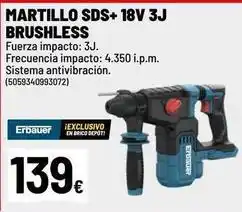 Brico Depôt Impacto - martillo sds+ 18v 3j oferta