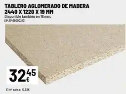Brico Depôt Tablero aglomerado de madera 2440 x 1220 x 19 mm oferta