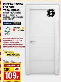 Brico Depôt Brico - puerta maciza lor con tapa juntas oferta