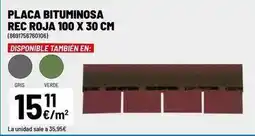 Brico Depôt Placa bituminosa rec roja 30cm oferta
