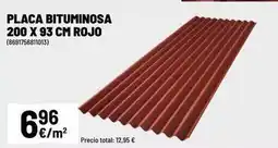 Brico Depôt Total - placa bituminosa 200 x 93 cm rojo oferta