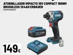 Brico Depôt Impacto - atornillador 18v compact 180nm brushless 1x4ah oferta