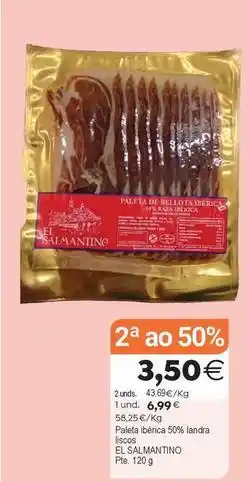 Plenus Supermercados Bellota - paleta ibérica 50% raza ibérica oferta