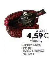 Plenus Supermercados Torre de núñez - chourizo galego primeira oferta