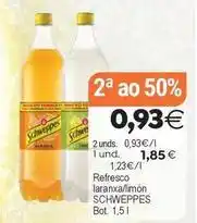 Plenus Supermercados Schweppes - refresco laranxa/limon oferta