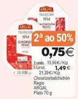 Plenus Supermercados Argal - chorizo/salchichon regio oferta