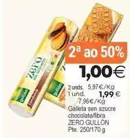 Plenus Supermercados Gullón - galleta sen azucre chocolate/fibra oferta