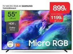Milar Samsung - tv micro rgb 4k tml25r85haux oferta