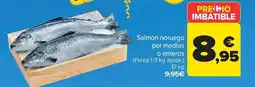 Carrefour Salmón noruego por medios o enteros oferta