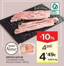 Caprabo Eroski natur - cansalada viada de porc duroc oferta