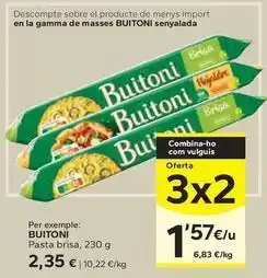 Caprabo Buitoni - pasta brisa oferta