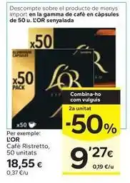 Caprabo L'or - cafe ristretto oferta