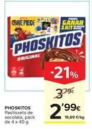 Caprabo Phoskitos - pastissets de xocolata oferta