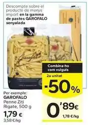 Caprabo Garofalo - penne ziti rigate oferta