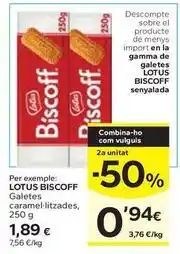 Caprabo Lotus - biscoff oferta