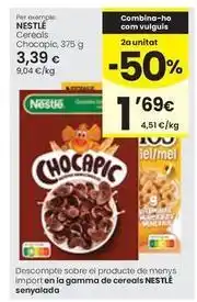 Caprabo Nestlé - cereales chocapic oferta