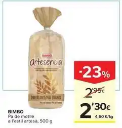 Caprabo Bimbo - pa de motlle a l'estil artesa oferta