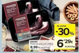 Caprabo Eroski - foies de pop cuit oferta
