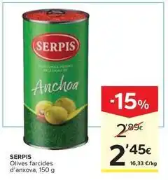Caprabo Serpis - olives farcides d'anxova oferta