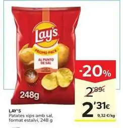 Caprabo Lay's - patates xips amb sal, format estalvi oferta