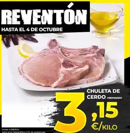 5 Océanos Chuleta de cerdo oferta
