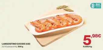 Hipercor Langostino cocido asc oferta