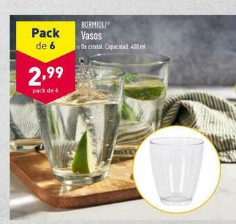 ALDI Bormioli Vasos oferta
