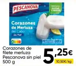 Cash FROIZ Pescanova corazones de filete merluza del cabo sin piel oferta