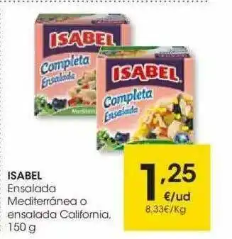 Eroski Isabel Ensalada Mediterránea O Ensalada California oferta