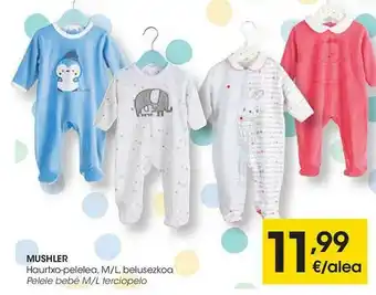 Eroski Mushler Pelele Bebé M L Teciopelo oferta
