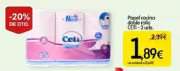 Dialprix Ceti papel cocina doble rollo oferta
