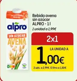 Dialprix alpro bebida avena sin azúcar oferta