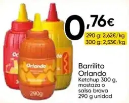Cash FROIZ Barrilito Orlando Ketchup 300 g, mostaza o salsa brava oferta