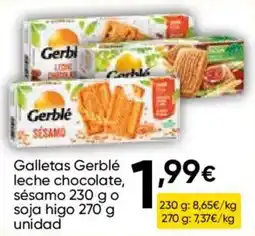 Cash FROIZ Gerblé galletas leche chocolate, sésamo oferta