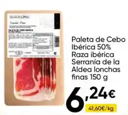 Cash FROIZ Paleta de Cebo Ibérico 50% Raza ibérica Serranía de la Aldea lonchas finas oferta