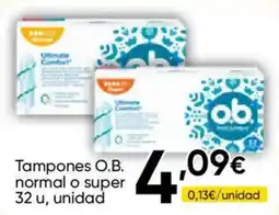 Cash FROIZ Tampones O.B. normal o super oferta