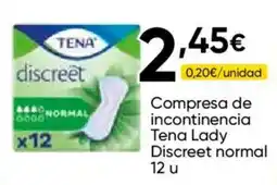 Cash FROIZ Tena compresa de incontinencia discreet normal oferta