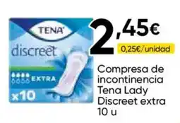 Cash FROIZ Tena compresa de incontinencia lady discreet extra oferta