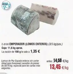 Abordo Ideal - lomos de pez espada enteros oferta