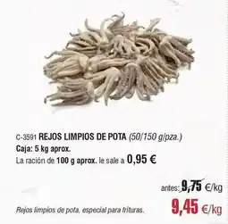 Abordo Rejos limpios de pota oferta