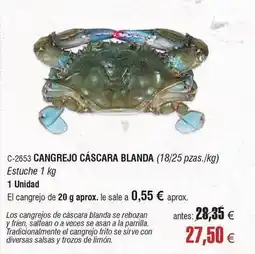 Abordo Cangrejo cascara blanda oferta