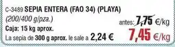 Abordo Sepia entera (fao 34) (playa) oferta