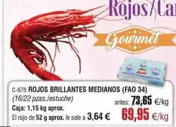 Abordo Gourmet - rojos brillantes medianos oferta