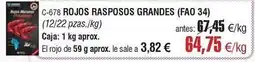 Abordo Rojos rasposos grandes oferta