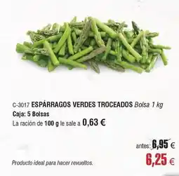 Abordo Ideal - espárragos verdes troceados oferta