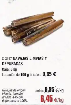 Abordo Origen - navajas limpias y depuradas oferta