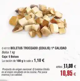 Abordo Edulis - boletus troceado oferta